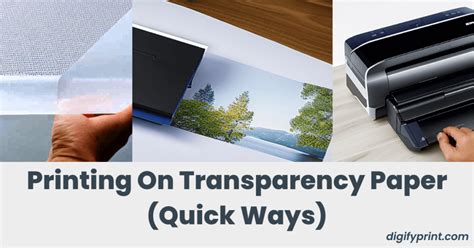 can you print on transparent paper?